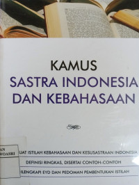 Kamus Sastra Indonesia dan Kebahasaan